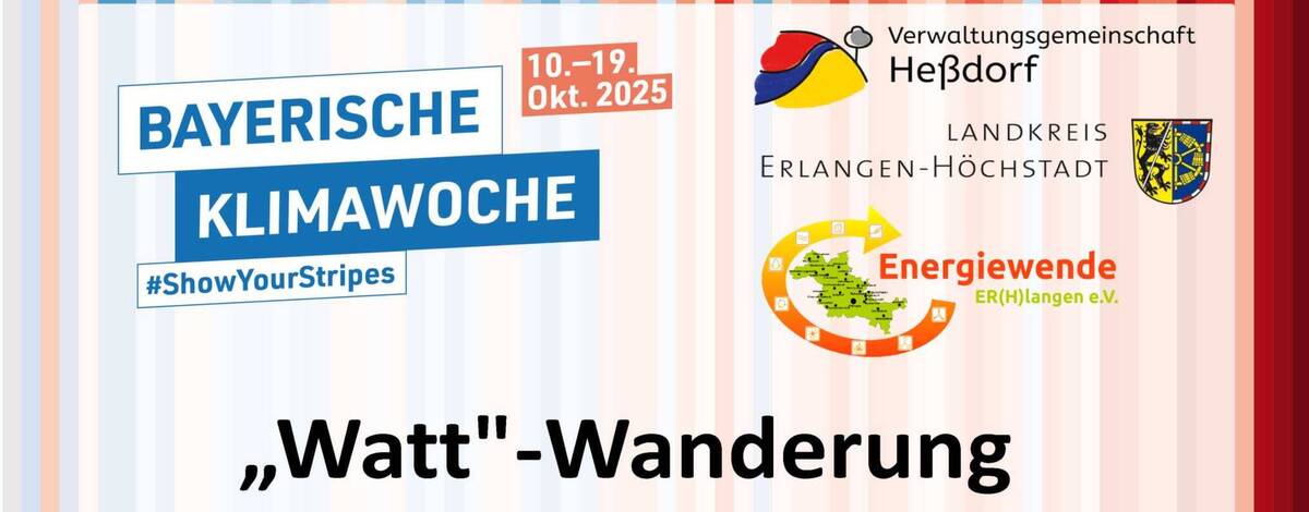 Watt-Wanderung Heßdorf 18.10.2025 - Plakat