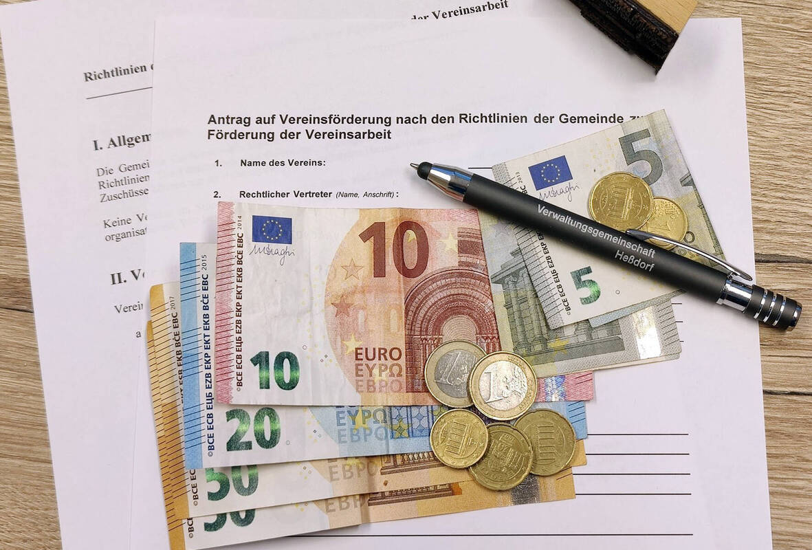 Antrag auf Vereinsförderung