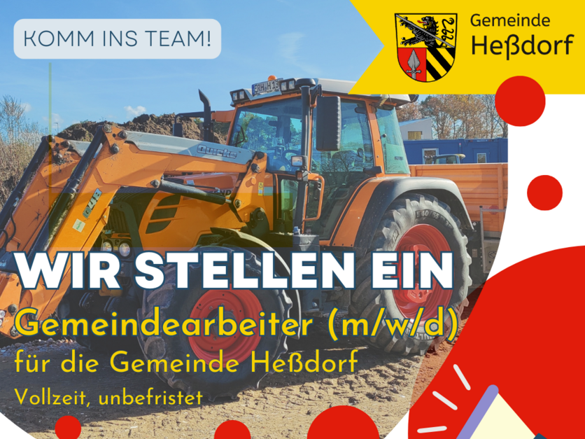 Stellenanzeige Gemeindearbeiter (m/w/d) bei der Gemeinde Heßdorf