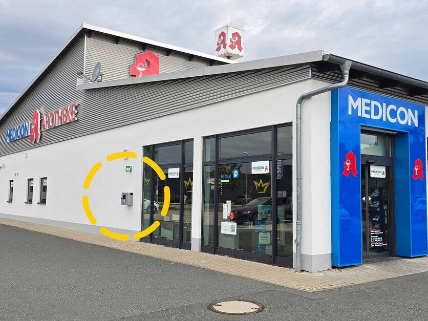 AED Defibrillator Apotheke Medicon Gewerbepark Heßdorf