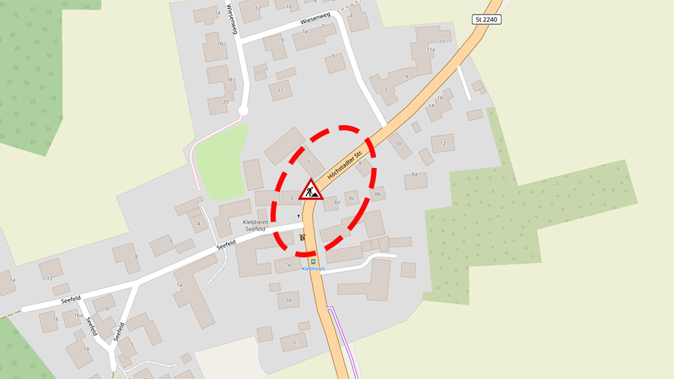 Teilsperrung der Staatsstraße St 2240 in Heßdorf-Klebheim vom 11.09. bis 06.10.2023