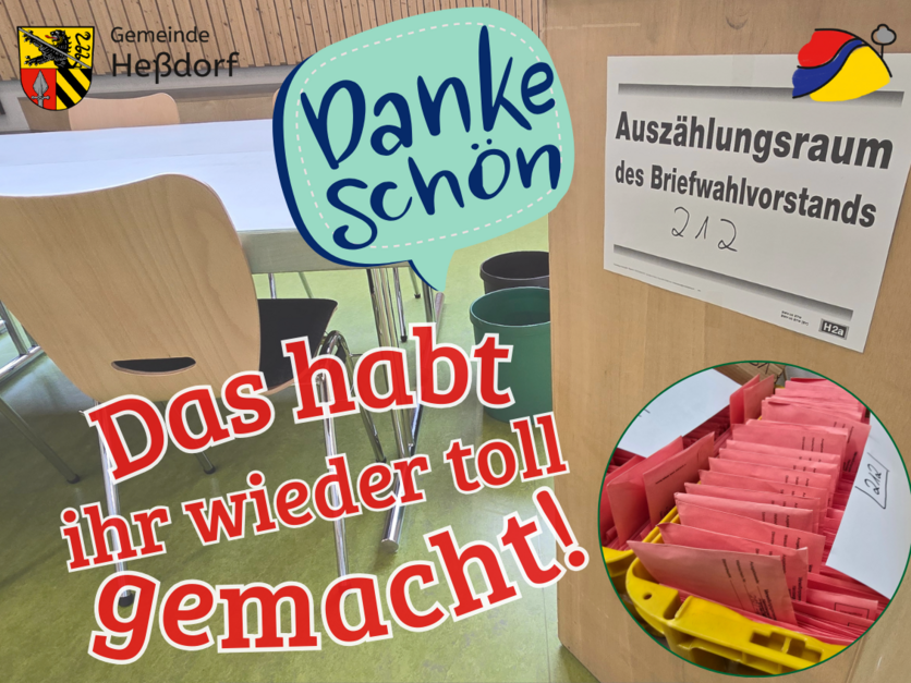 Dank an Wahlhelfer - Bürgermeisterstichwahl Heßdorf 2025