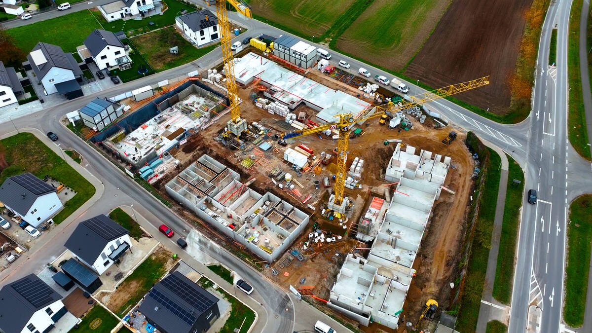 Geschosswohnungsbau in Heßdorf Süd - Baustand 07.11.2024
