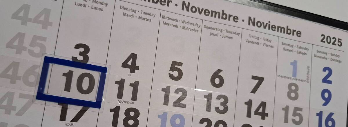 Kalenderblatt 10. November 2025