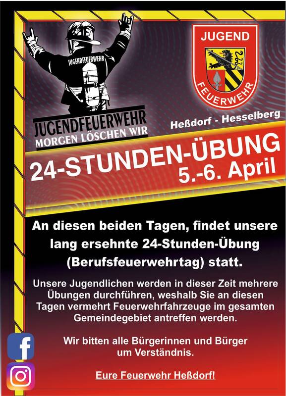 Berufsfeuerwehrtag - 24-Stunden-Übung Feuerwehr Heßdorf 05./05.04.2025