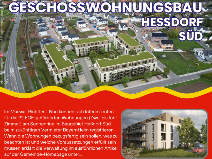 Registrierung EOF-Wohnungen Heßdorf Süd bei BayernHeim