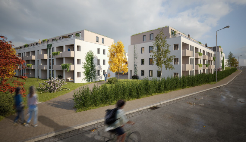 Geschosswohnungsbau in Heßdorf Süd - Blick Lohestraße