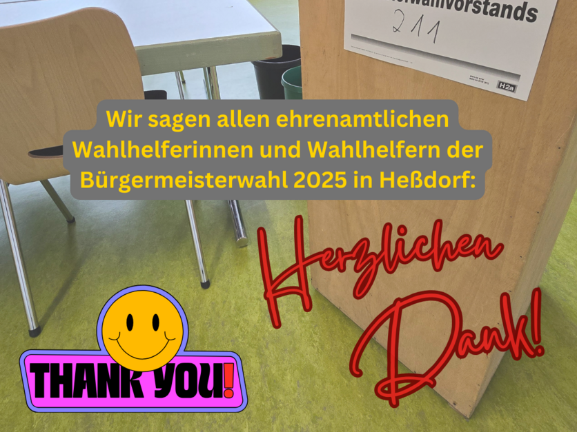 Dank an Wahlhelfer - Bürgermeisterwahl Heßdorf 2025