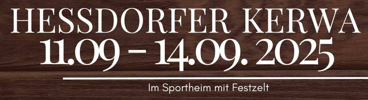 Kerwa Heßdorf 2025 - Plakat