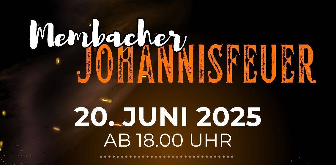 Membacher Johannisfeuer 2025 - Plakat