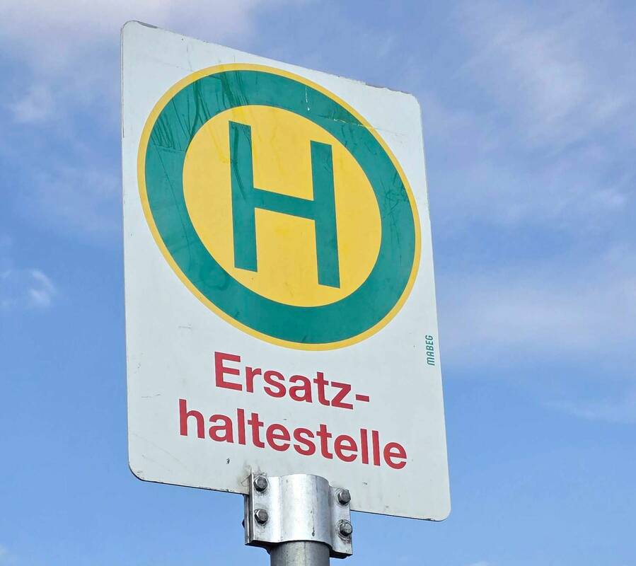 Ersatzhaltstelle Bus ÖPNV