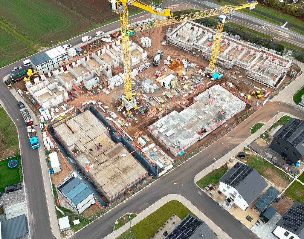 Geschosswohnungsbau in Heßdorf Süd - Baustand 20.11.2024