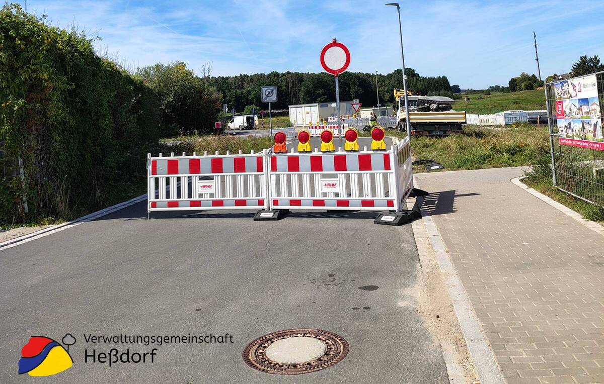 Vollsperrung am Sonnenring in Richtung Membacher Straße 25.08.25