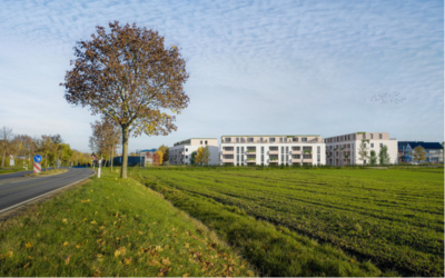 So soll die Wohnanlage einmal aussehen, wenn Sie von Untermembach kommend den Ortseingang Heßdorf erreichen.