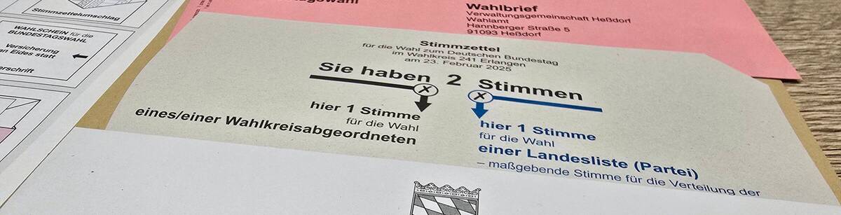 Bundestagswahl 2025 - Briefwahlunterlagen