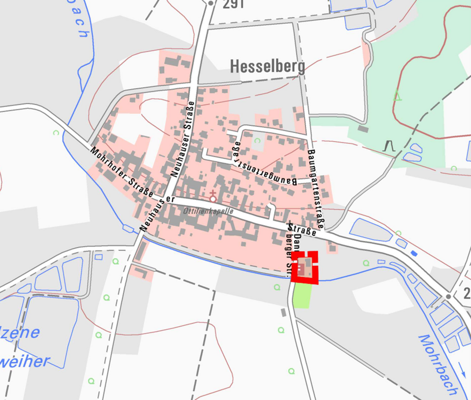 Vorentwurf des Bebauungsplanes für den Erweiterungsbau des Feuerwehrgerätehauses Hesselberg