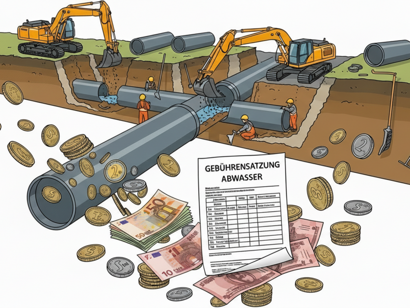 Abwasserkanalsanierung & Gebührensatzung - Symbolbild