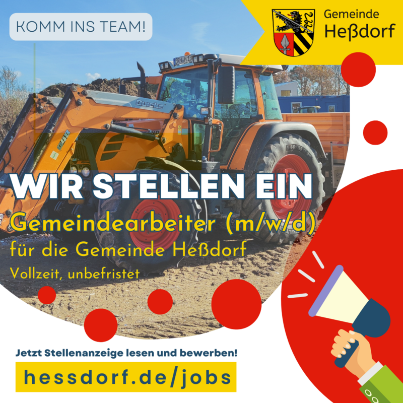 Stellenanzeige Gemeindearbeiter (m/w/d) bei der Gemeinde Heßdorf