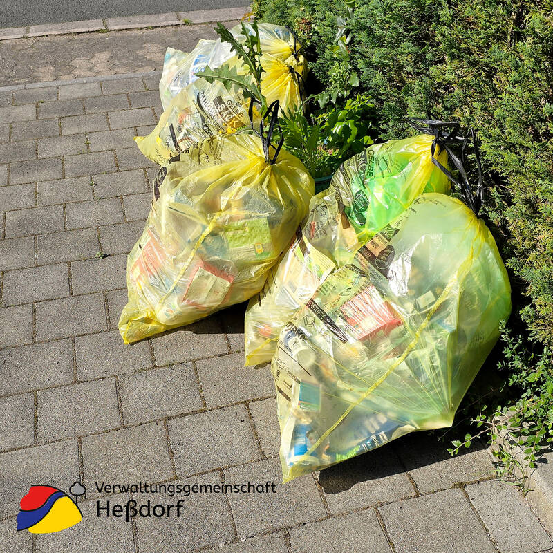 Gelbe Säcke zur Abholung