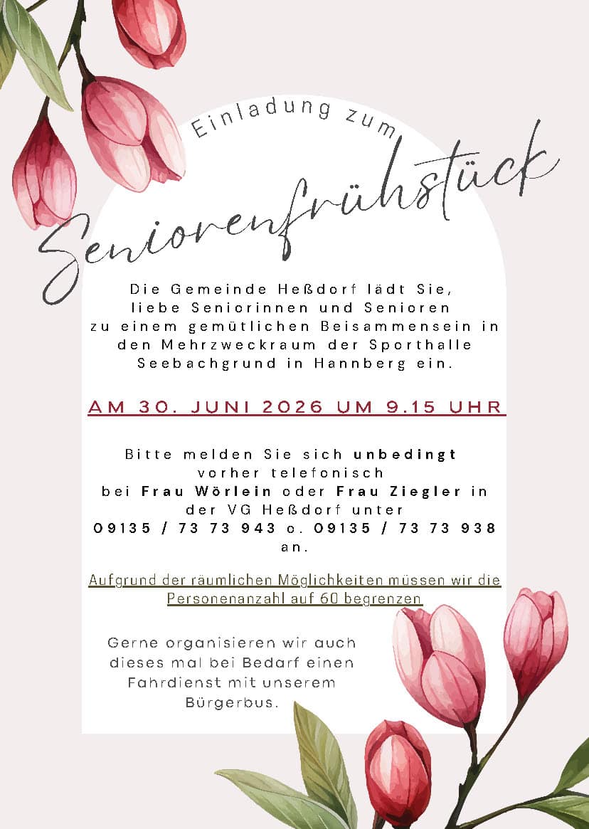 Seniorenfrühstück Heßdorf 30.06.2026
