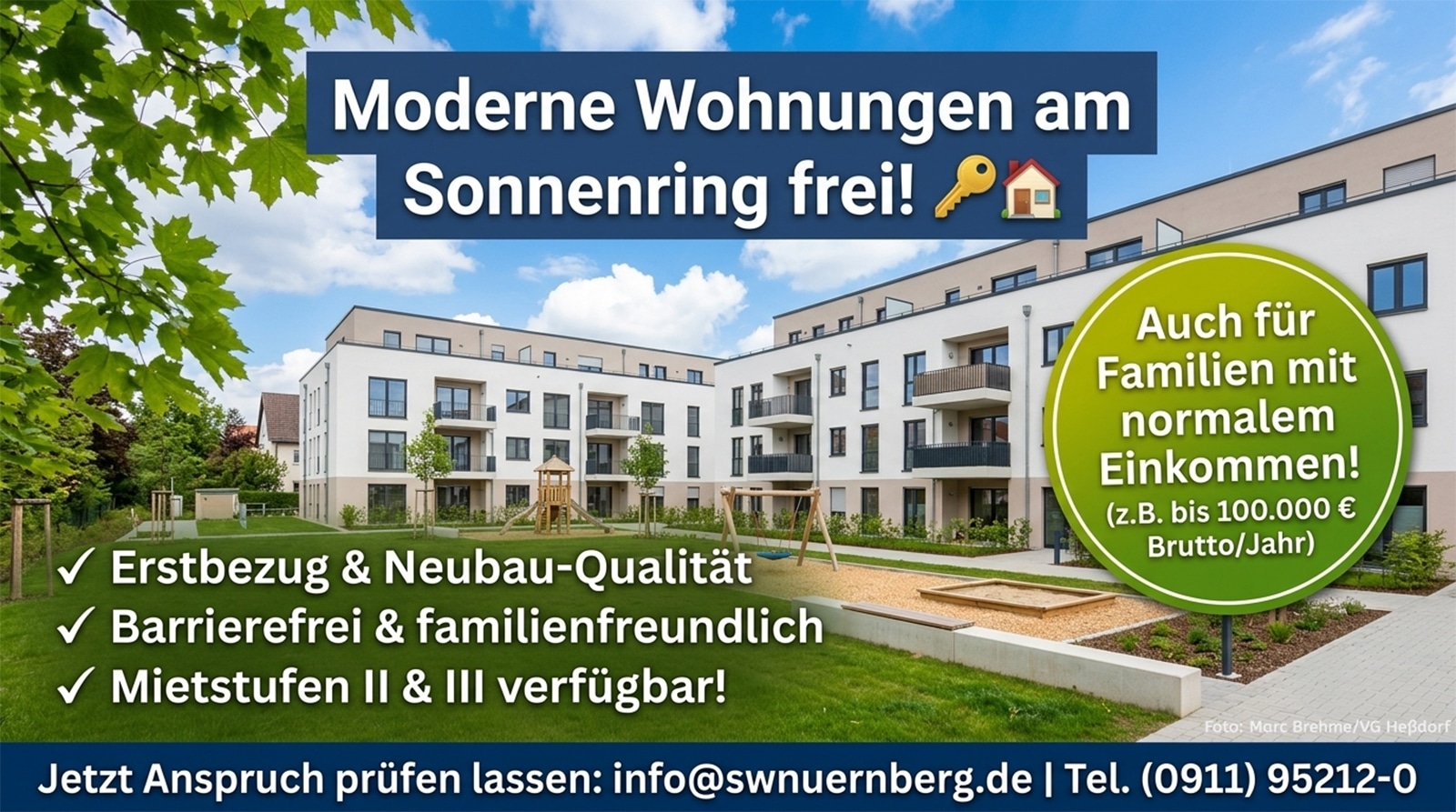 EOF-Wohnungen am Sonnenring in Heßdorf Süd - Jetzt bewerben