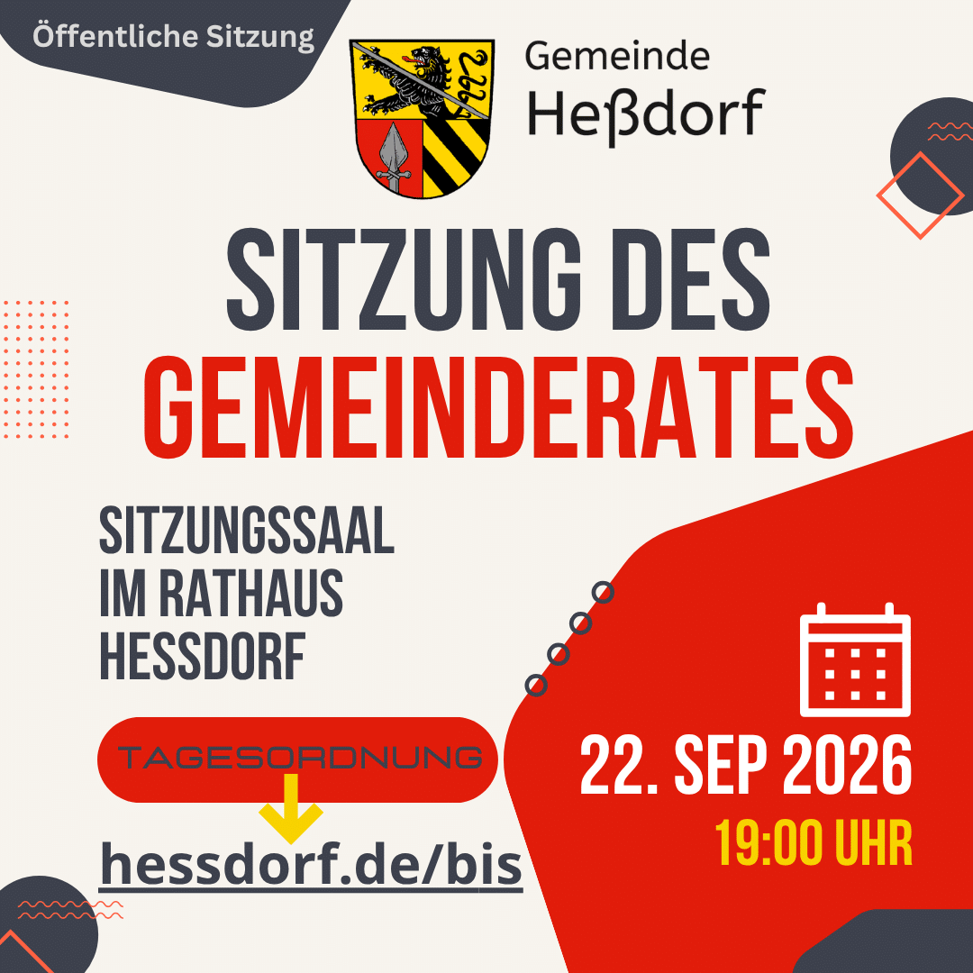 Sitzung Gemeinderat Heßdorf 22.09.26