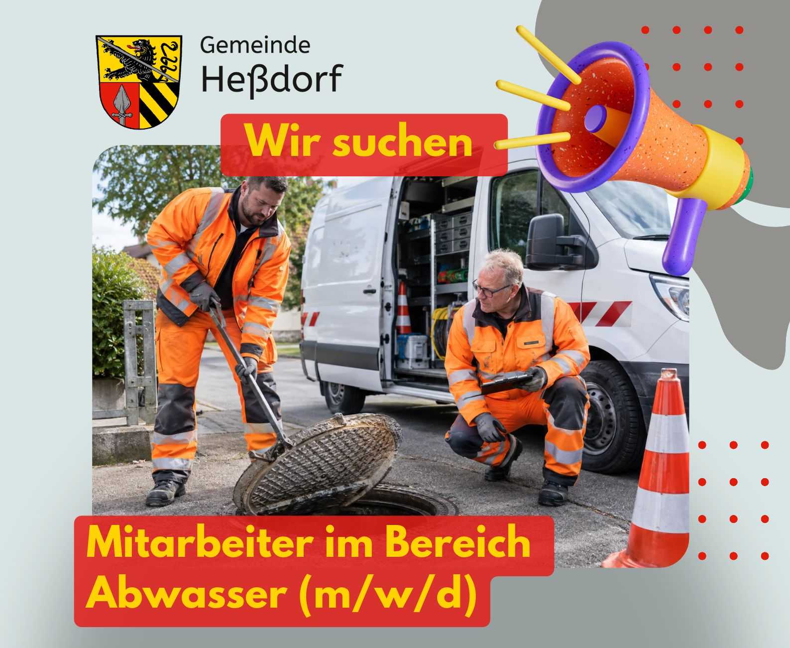 Stellenausschreibung Mitarbeiter im Bereich Abwasser