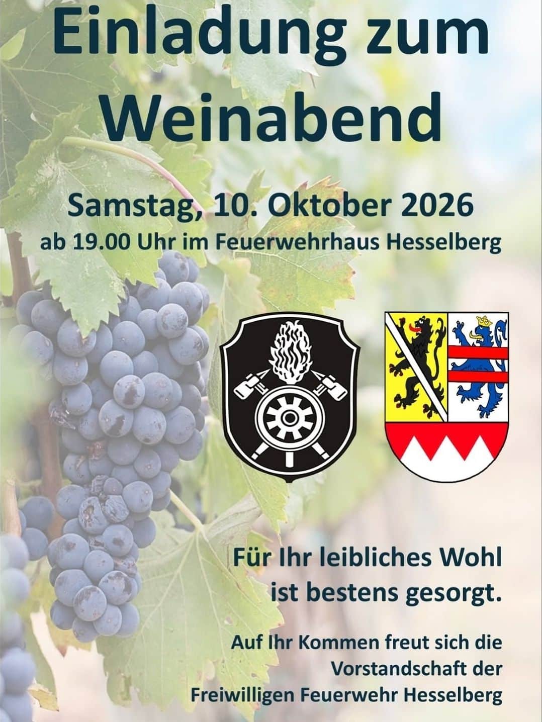 Weinabend Feuerwehr Hesselberg 2026