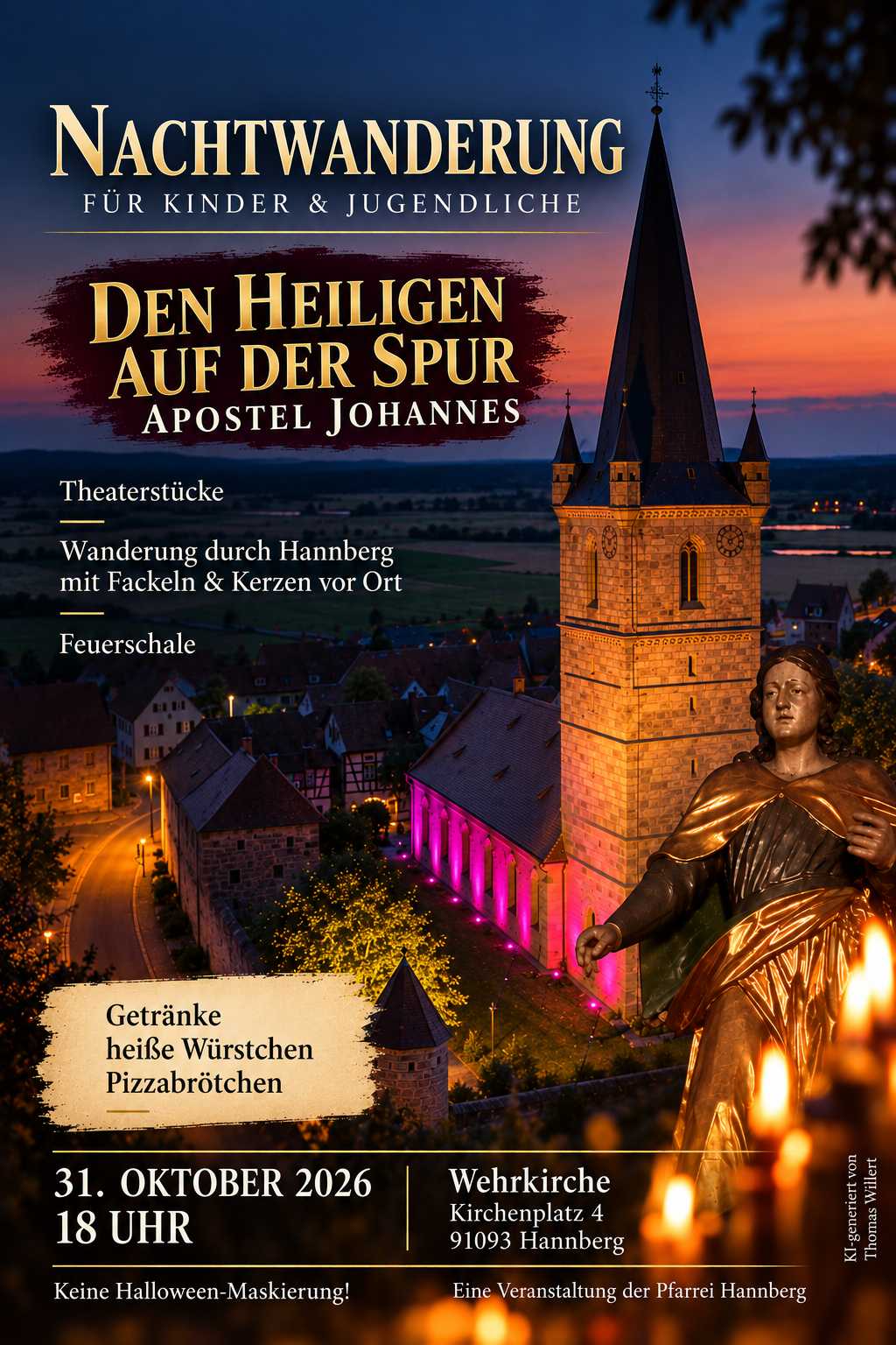 Nachwanderung für Kinder & Jugendliche: "Den Heiligen auf der Spur" 31.10.2026
