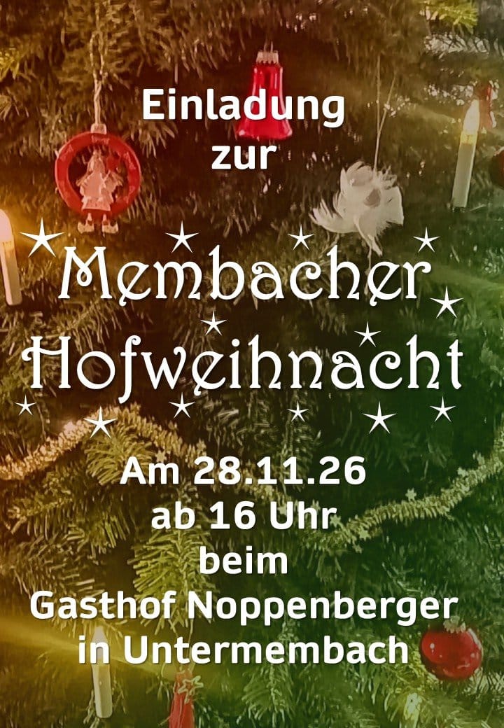 Membacher Hofweihnacht Plakat
