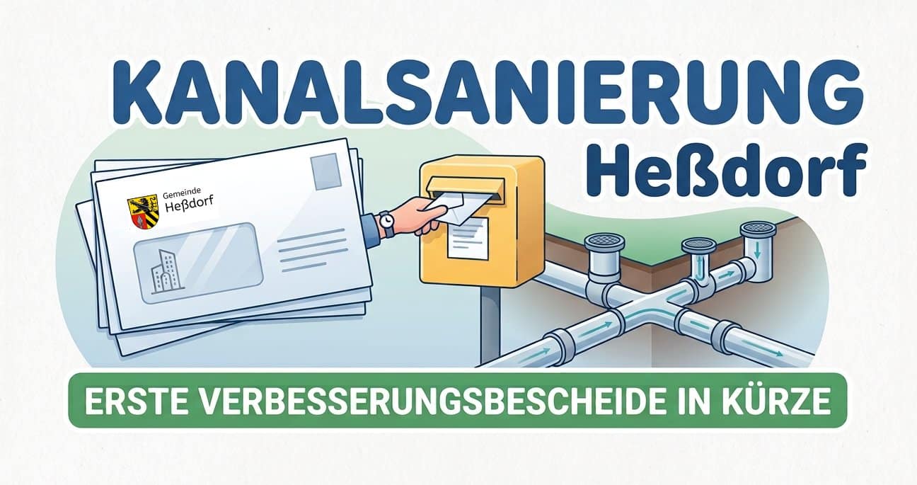 Beitragsbesccheide für Kanalsanierung Heßdorf werden versandt