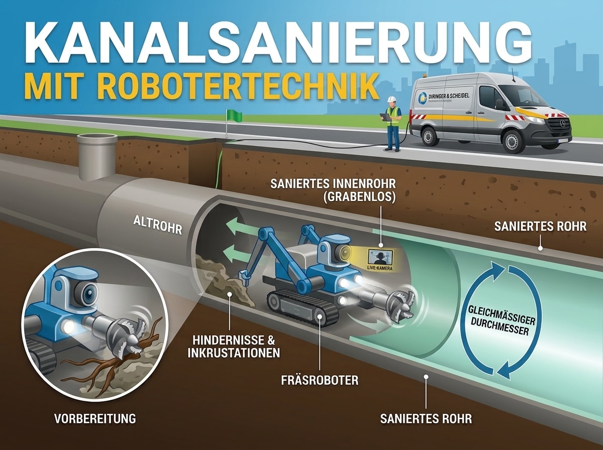 Kanalsanierung mit Robotertechnik